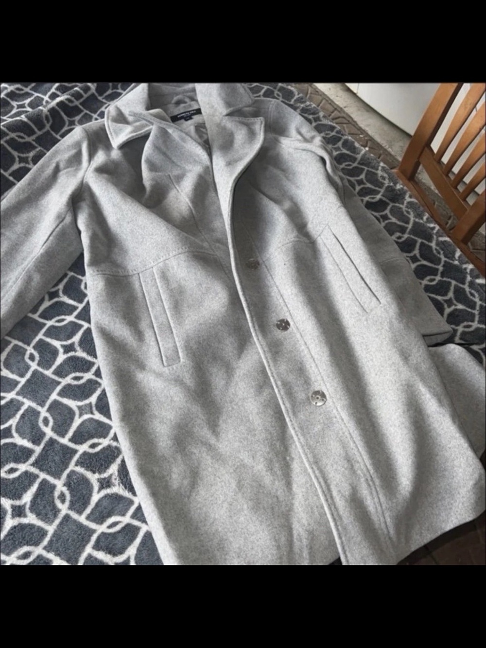Kenneth Cole Wool-Blend Coat Women's Grey L